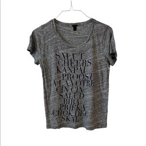 Gray J. Crew Cheers Tee